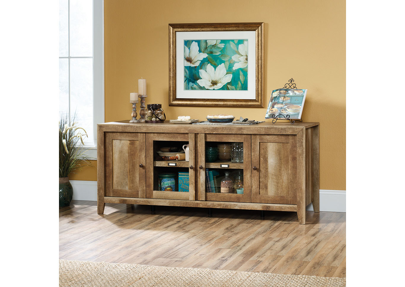 Dakota Pass Craftsman Oak Credenza,Sauder